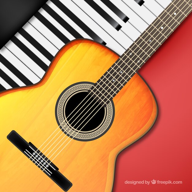 Music instruments background