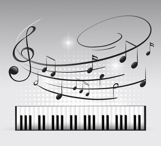 Music keyboard and note