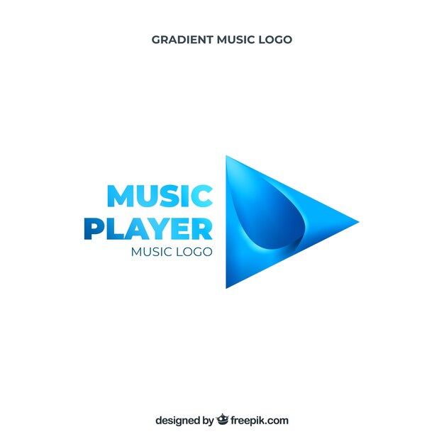 グラデーションスタイルの音楽ロゴ