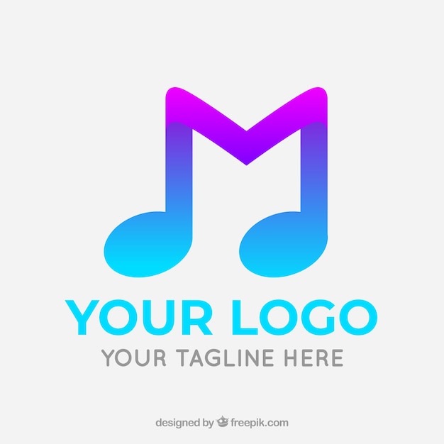 Music logo with gradient style