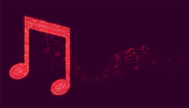 Music notes background with sound wave