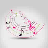 Free vector music notes background