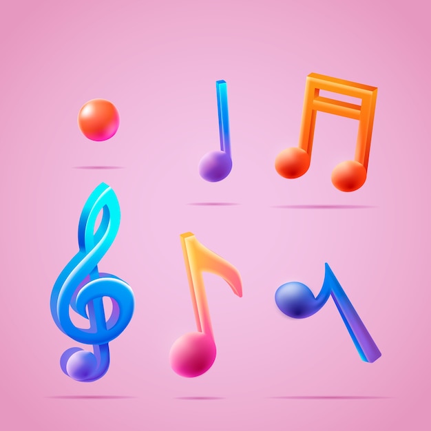 Free vector music notes illustration