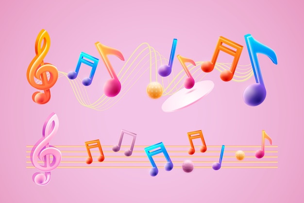 Free vector music notes illustration