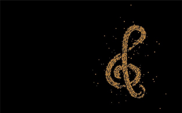 Free vector music notes particle design icon, vector illustration