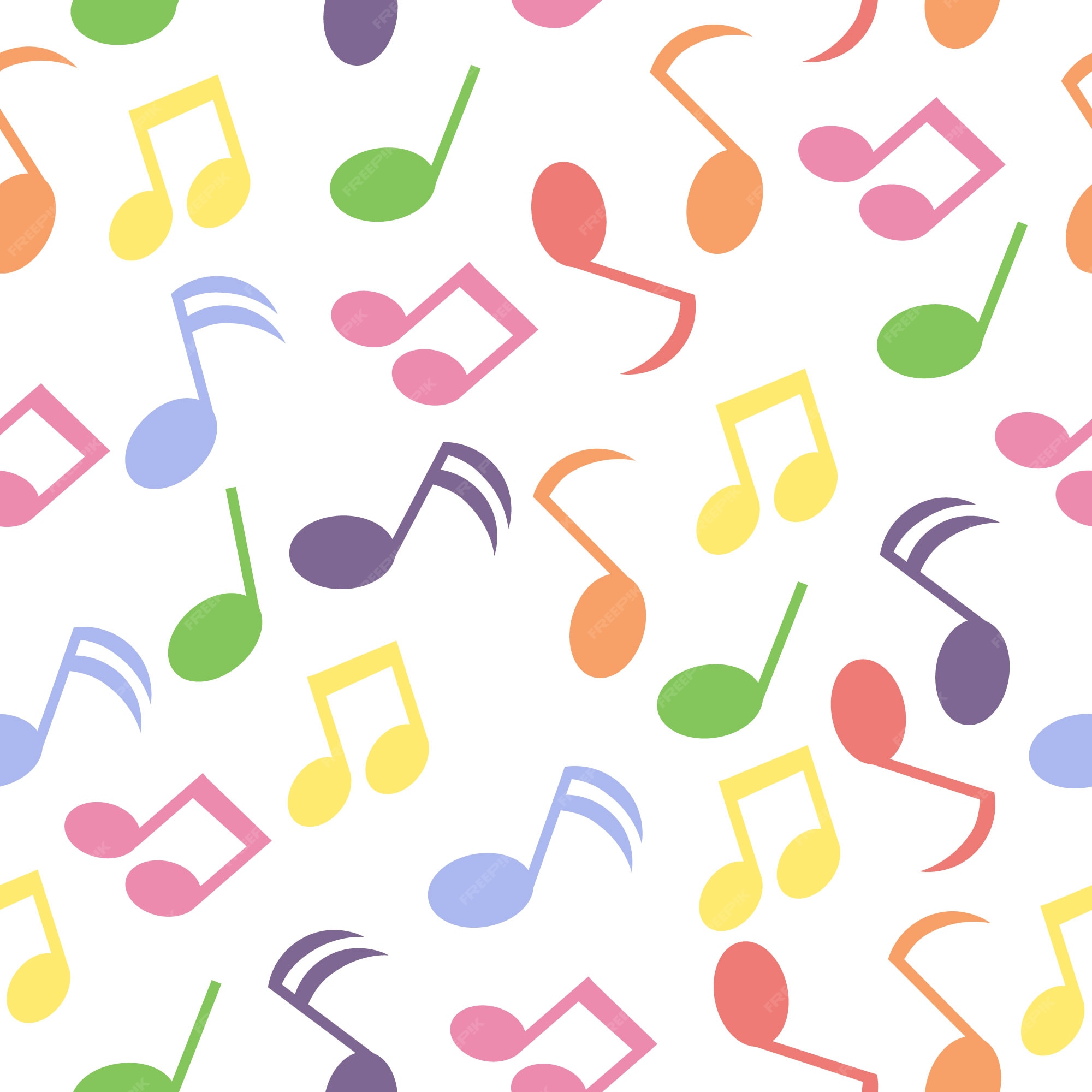 Music notes pattern Vectors & Illustrations for Free Download | Freepik