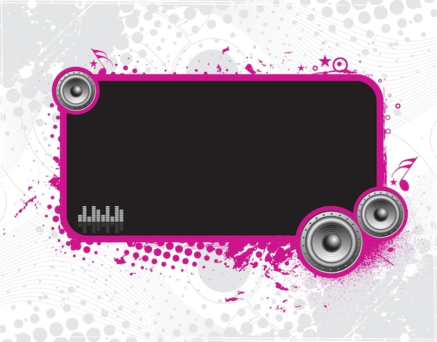 Free vector music party banner design on texture background