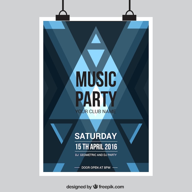 Music party with triangles