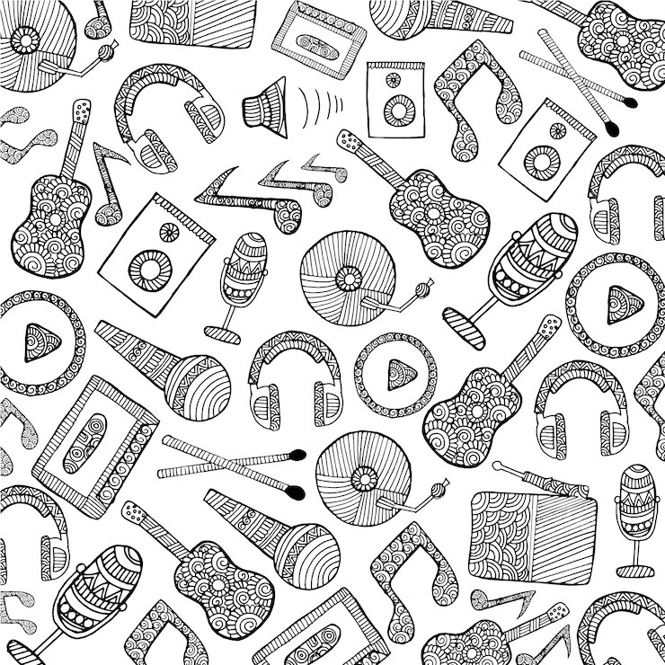 Free Vector music pattern background