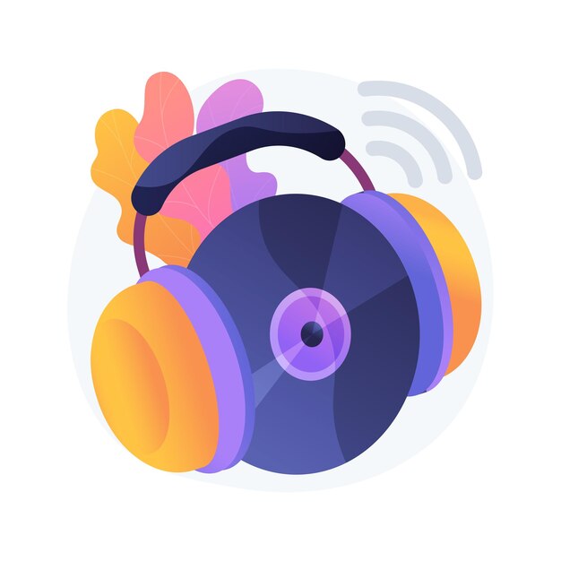 Music playback abstract concept   illustration. Music streaming internet technology, recorded audio broadcasting, concert video playback, tv application  