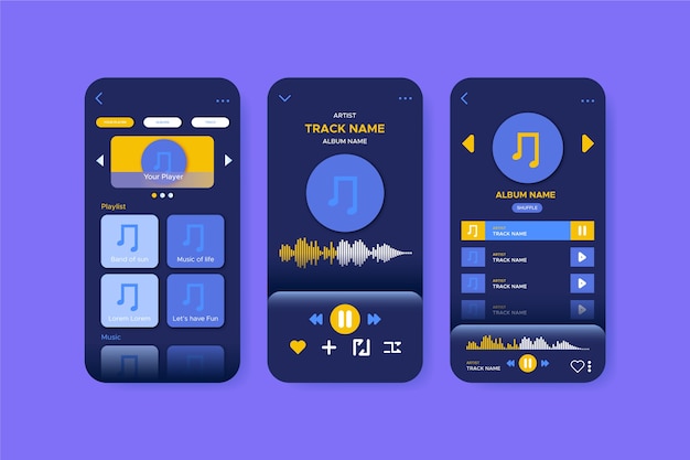 Music player app template concept