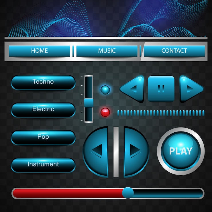 Free Vector music player background