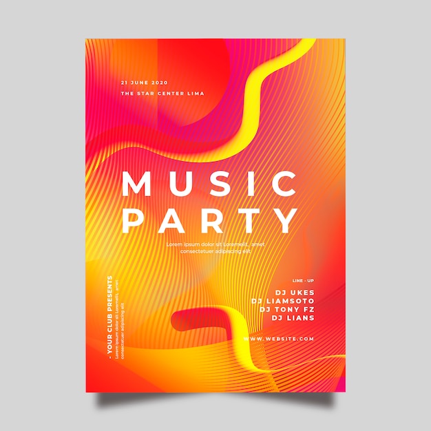 Free vector music poster template