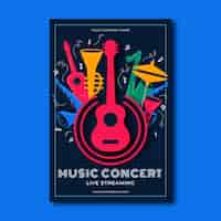 Free vector music poster template