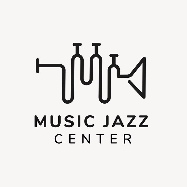 Music school logo template, entertainment business branding design vector