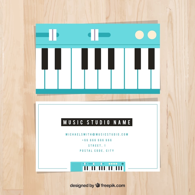 Free vector music studio card