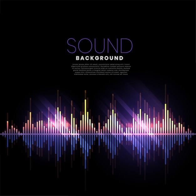 Music track audio sound banner