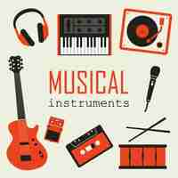 Free vector musical instruments collection