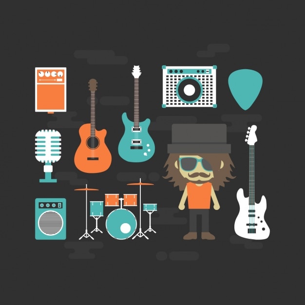 Free vector musical instruments collection