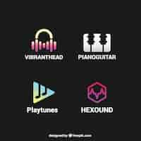 Free vector musical logos collection