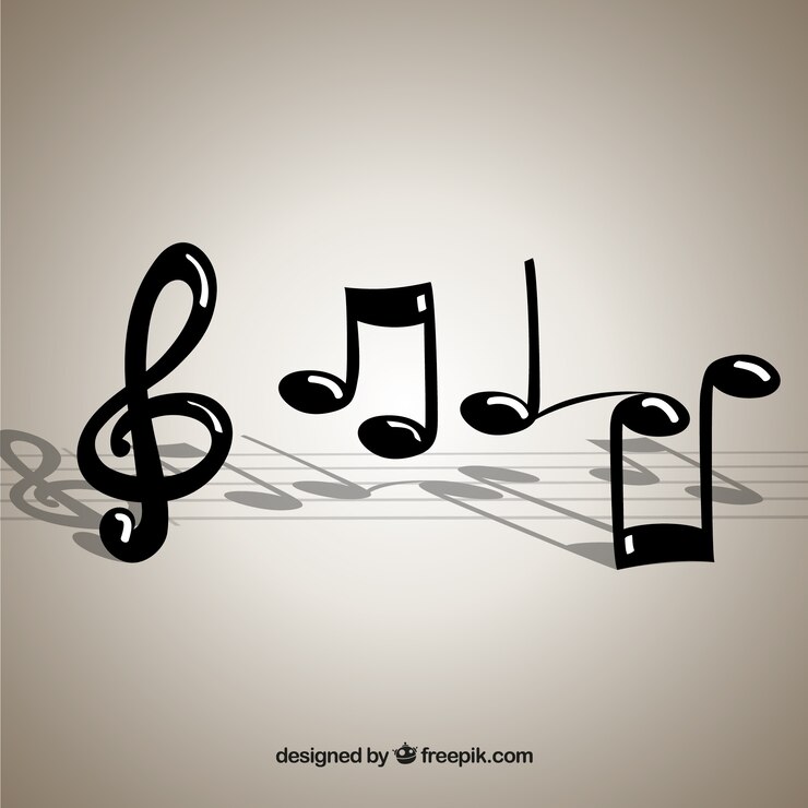 Free Vector musical notes background