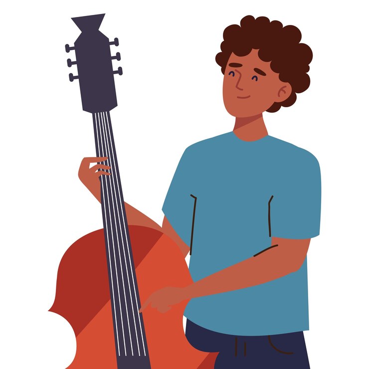 Free Vector musician playing cello