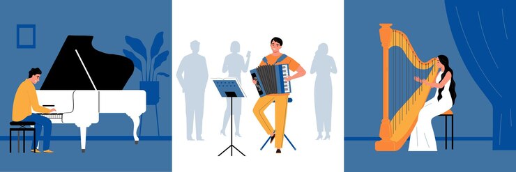 무료 Vector 뮤지션 디자인 컨셉