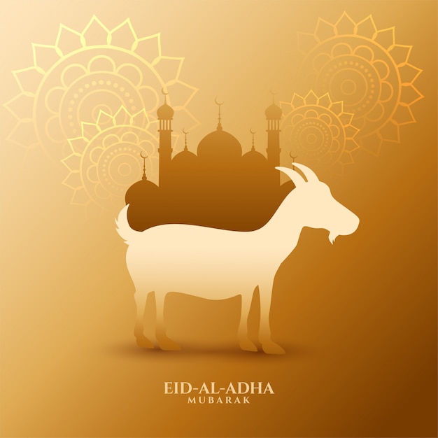 Free vector muslim festival of eid al adha bakrid background