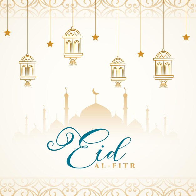 muslim festival eid al fitr celebration background design