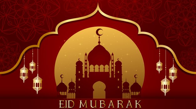이슬람 축제 Eid 무바라크 배경