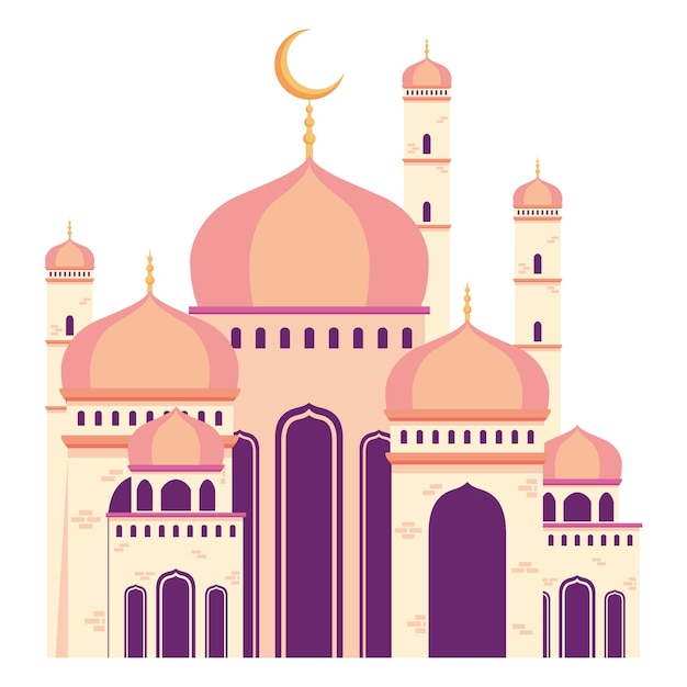 Free vector muslim mosque temple