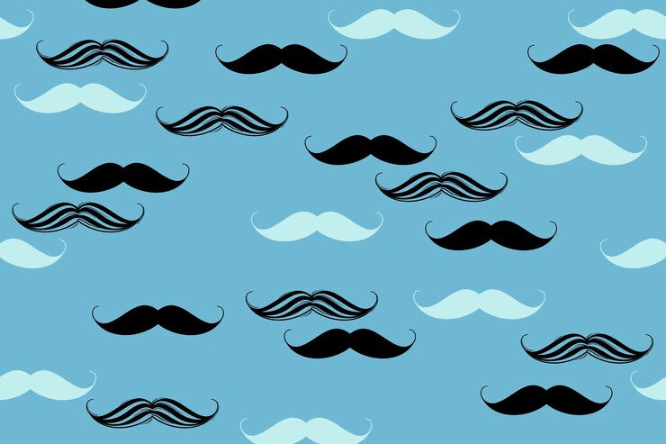 Free Vector mustache background desktop wallpaper, gentleman vector