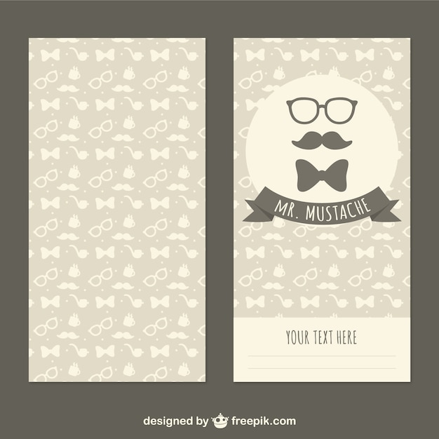 Free vector mustache banner