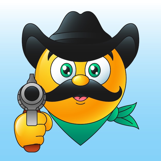 Free vector mustache emoji illustration