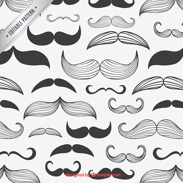 Free vector mustaches pattern