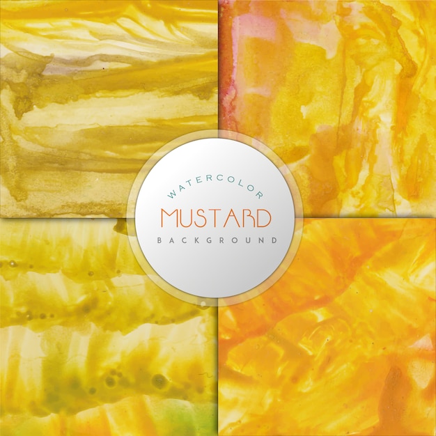 Mustard watercolor effect background