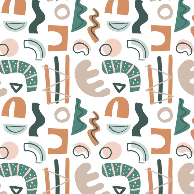 Muted color palette pattern design