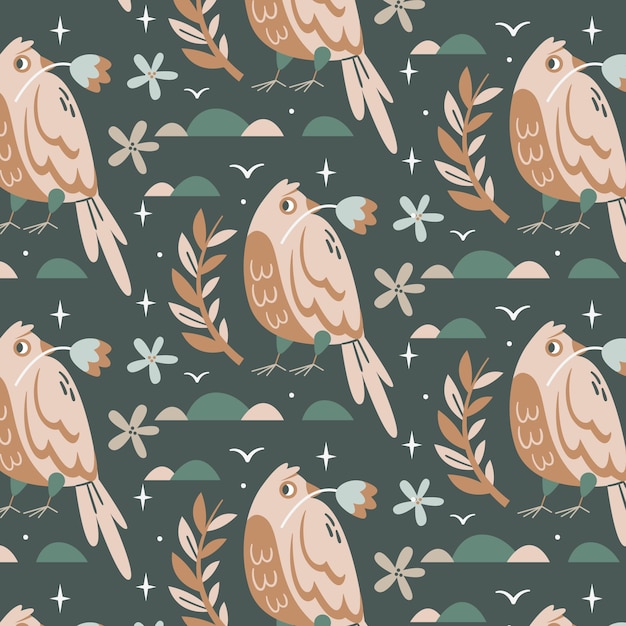 Muted color palette pattern design