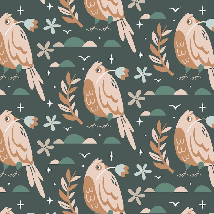 Free Vector muted color palette pattern design