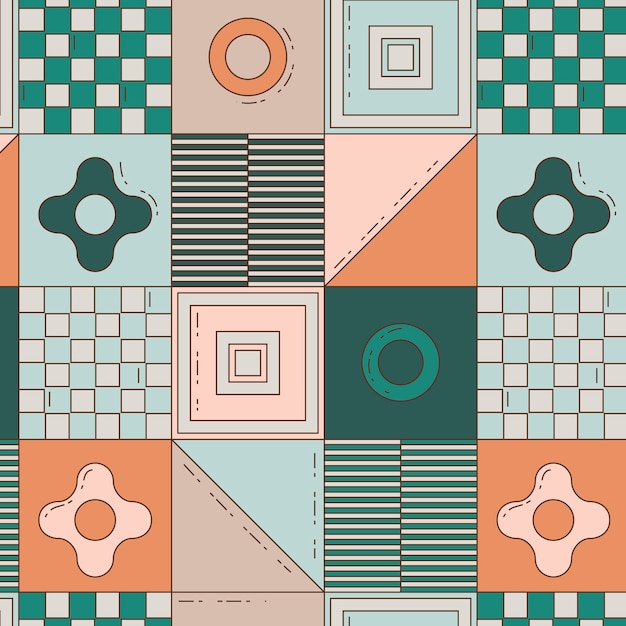 Free vector muted color palette pattern design