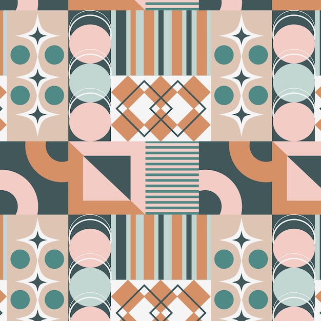 Muted color palette pattern design