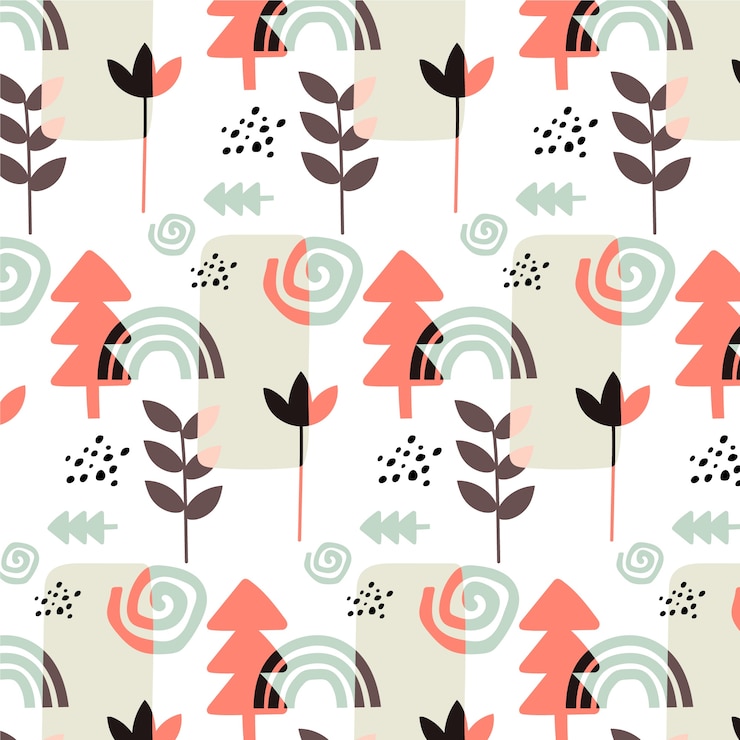 Free Vector muted color palette pattern