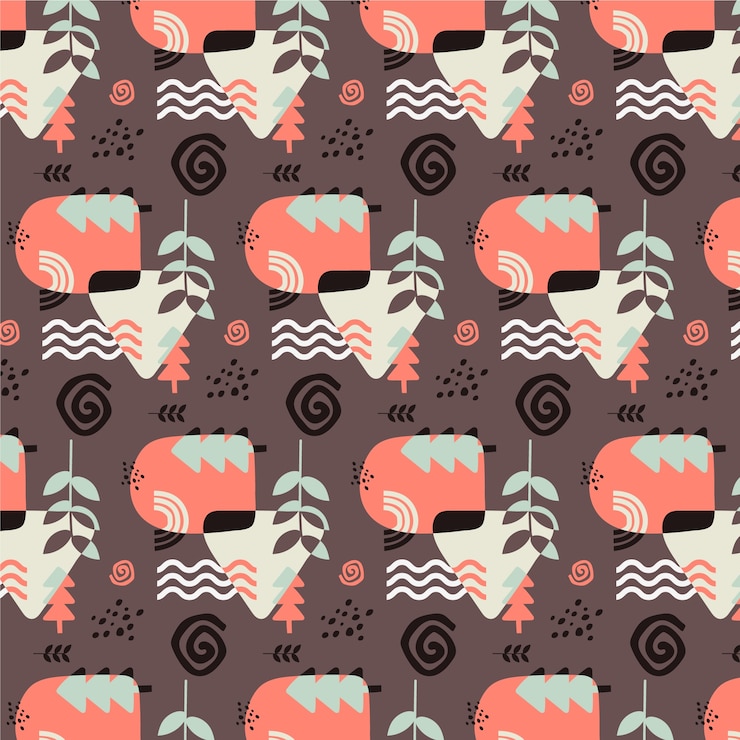 Free Vector muted color palette pattern