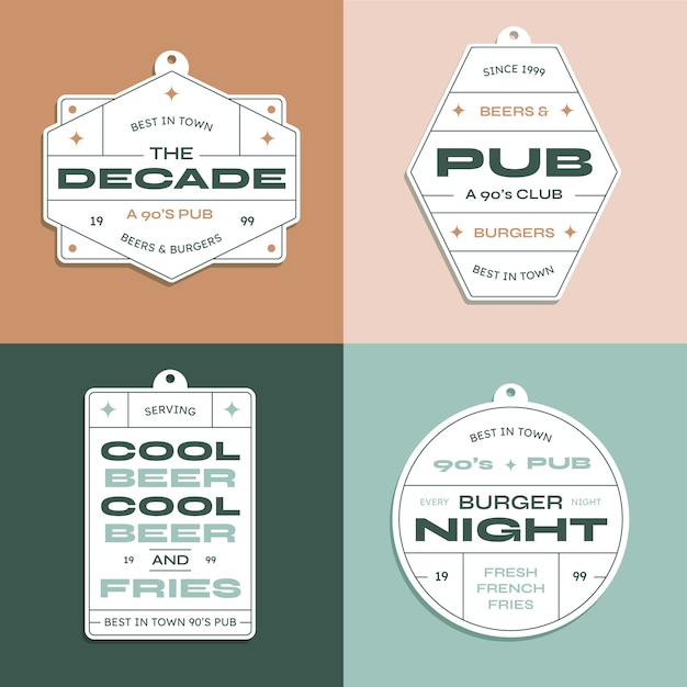 Muted colors labels design