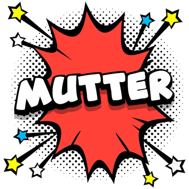 Free vector mutter pop art comic speech bubbles book sound effects