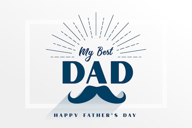 Мой лучший папа день отца плоская поздравительная открытка