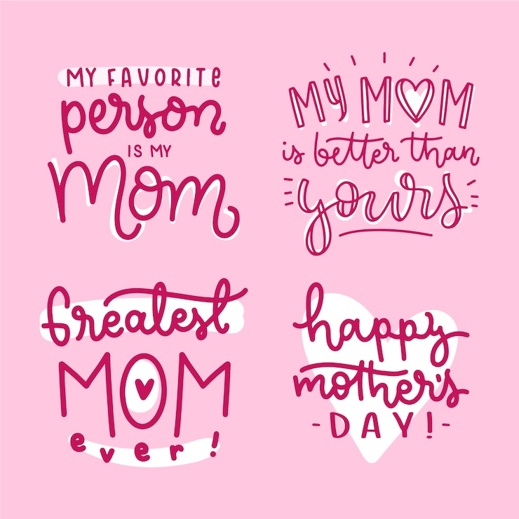 Free Vector my favorite person is my mother hand drawn badge