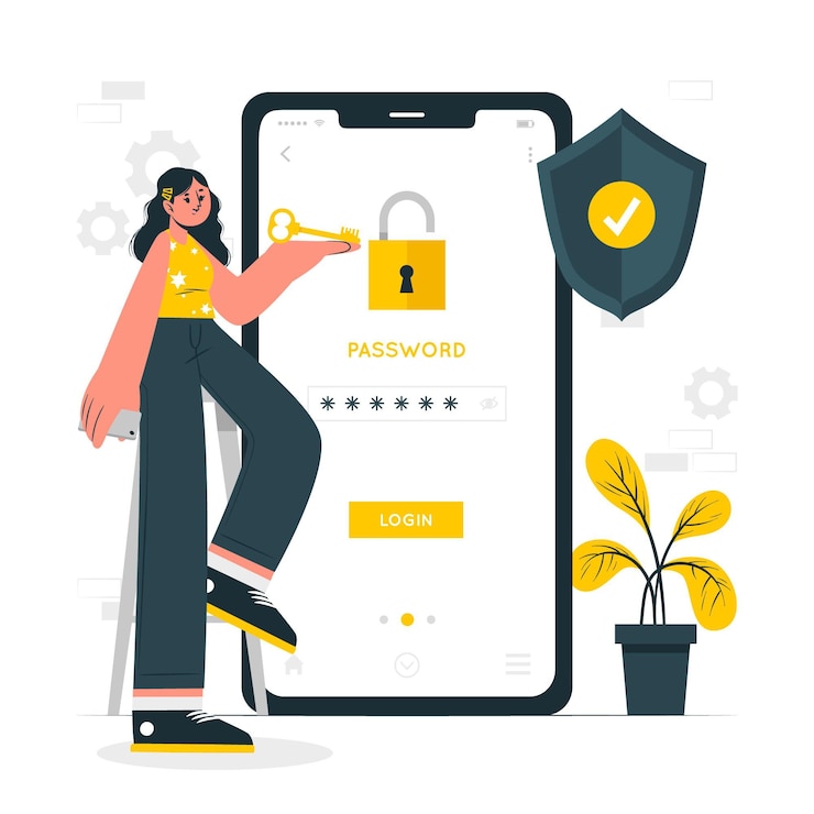 Free Vector my password concept illustration