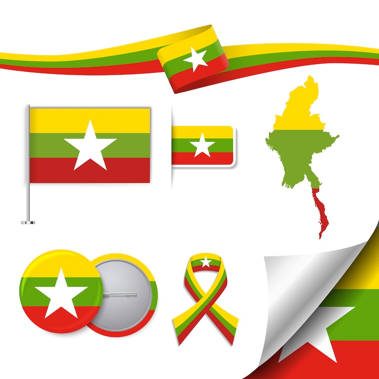 Free Vector myanmar representative elements collection