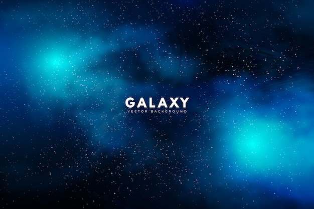 Mysterious galaxy background in green tone